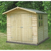 Wickes  Shire 7 x 7 ft Modular Apex Double Door Timber Shed with Ove