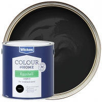 Wickes  Wickes Colour @ Home Eggshell Paint - Black 1L