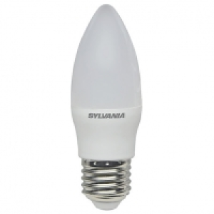Sylvania LED Non Dimmable Frosted E27 Candle Light Bulbs - 5