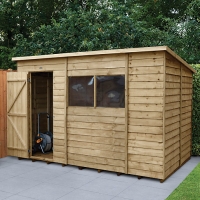 Wickes  Forest Garden 10 x 6 ft Pent Overlap Pressure Treated Shed w
