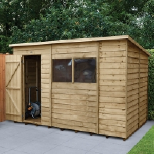Forest Garden 10 x 6 ft Pent Overlap Pressure Treated Shed w