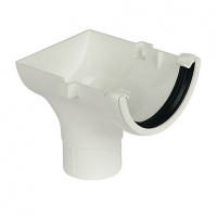 Wickes  FloPlast RO2W Round Line Gutter Stopend Outlet - White