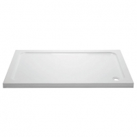 Wickes  Wickes 1000mm x760mm - Rectangle Cast Stone Shower Tray - Wh