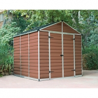 Wickes  Palram 8 x 8 ft Skylight Plastic Apex Shed Amber