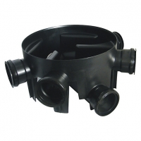 Wickes  FloPlast D910 Chamber Base with 5 Fixed Inlets - Black 450mm