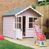 Wickes  Shire 5 x 4 ft Kitty Wooden Playhouse with Acrylic Safety Gl