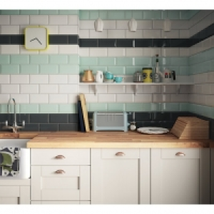 Wickes  Wickes Metro Mint Green Ceramic Wall Tile 200 x 100mm