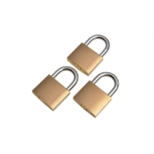 Wickes Padlock - Brass 40mm Pack of 3 £12.99
