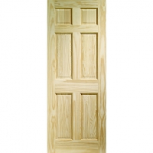 Wickes Durham Clear Pine 6 Panel Internal Fire Door - 1981mm