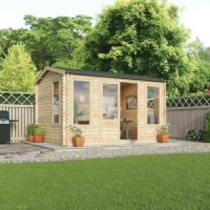 Mercia 4m x 3m 34mm Log Thickness Single Glazed Home Office  £3,280.00