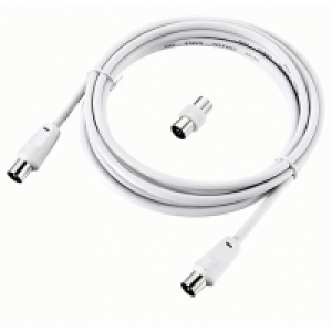 Ross TV Coaxial Cable with Male to Male Coupler - 1.5m £3.49
