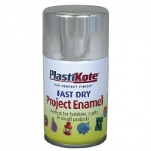 Plastikote Fast Dry Enamel Aerosol Spray - Chrome 100ml £4.00