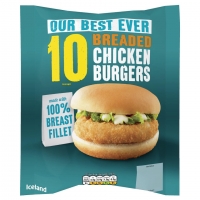 Iceland  Iceland 10 100% Breast Fillet Breaded Chicken Burgers 550g