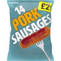 Iceland  Iceland 14 (approx.) Pork Sausages 700g