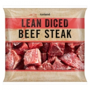Iceland Lean Diced Beef Steak 350g £3.00