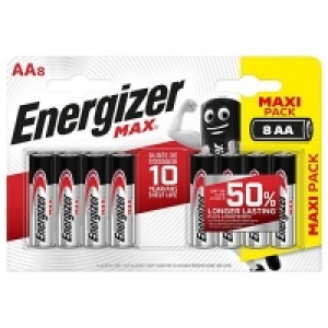 Energizer Max AA Batteries - Pack of 8 £5.00
