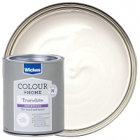 Wickes  Wickes Truewhite Satinwood Paint - Pure Brilliant White 750m