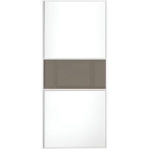 Spacepro Sliding Wardrobe Door Fineline White Panel & Cappuc £160.00