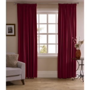 Wilko  Wilko Red Thermal Blackout Pencil Pleat Curtains 167 W x 137