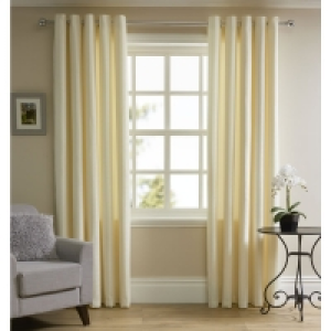 Wilko  Wilko Cream Waffle Weave Lined Eyelet Curtains 167 W x 183cm