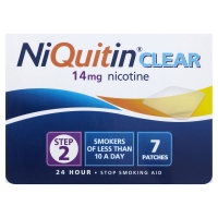 Wilko  NiQuitin Clear 24 Hour Nicotine Patches Step 2 (14mg) 7 pack