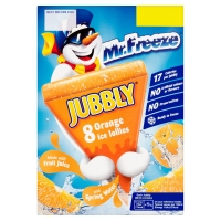 Iceland  Mr. Freeze Jubbly Orange Ice Lollies 8 x 62ml