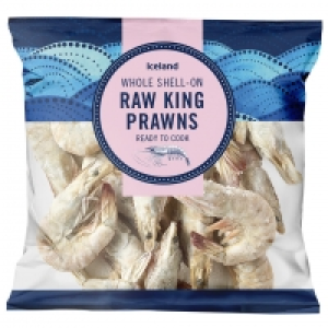 Iceland  Iceland Whole Shell-On Raw King Prawns 225g