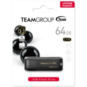 Team Group 64GB C175 Portable USB3.2 Flash Drive - Black (TC £6.95