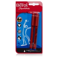 Wilko  Berol Blue Medium Handwriting Pen 2 pack