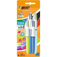 Wilko  Bic Cristal Grip Ballpoint Pens Assorted Colours 4 pack