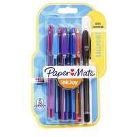 Wilko  Paper Mate Inkjoy Ballpoint Pens Assorted Colours 8 pack