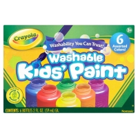 Wilko  Crayola Washable Paint 6 pack
