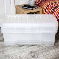Wilko  Wham Crystal 62L Box and Lid 4pk