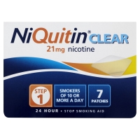 Wilko  NiQuitin Clear 24 Hour Nicotine Patches Step 1 (21mg) 7 pack