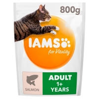 Wilko  IAMS Vitality Adult Cat Food Salmon 800g