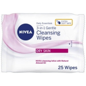 Wilko  Nivea Daily Essentials Dry Skin Gentle Facial Cleansing Wipe