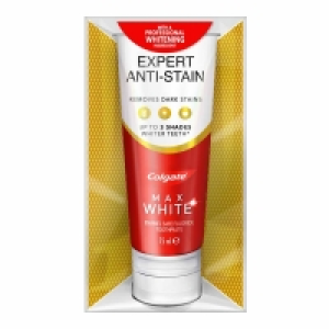 Wilko  Colgate Max White Expert Anti-Stain Whitening Toothpaste 75m