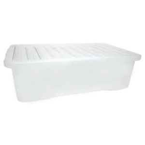 32L Premier Stacking Plastic Storage Box Clear Clip Lid £4.99
