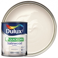 Wickes  Dulux Quick Dry Satinwood Paint - Almond White 750ml