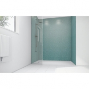 Mermaid Peppermint Frost Gloss Laminate Single Shower Panel  £335.00