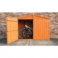 Wickes  Shire Overlap Timber Bike Store Shed Honey Brown - 7 x 3 ft