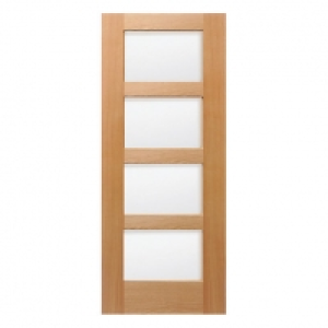 Wickes Marlow Fully Glazed Oak 4 Panel Shaker Pre Finished I