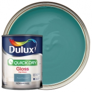 Wickes  Dulux Quick Dry Gloss Paint - Proud Peacock 750ml