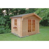 Wickes  Shire 8 x 8 ft Dalby Traditional Double Door Log Cabin with 