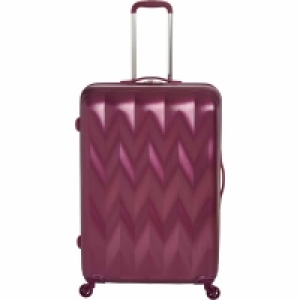 Wilko  Wilko Zig Zag Suitcase Berry 30 inch