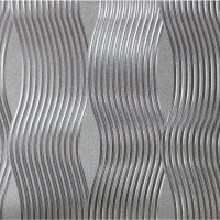Wilko  Arthouse Wallpaper Foil Wave Silver