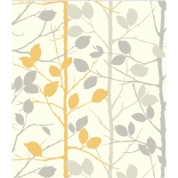 Wilko  Arthouse Woodland Grey and Yellow Wallpaper