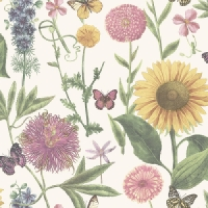 Wilko  Arthouse Wallpaper Summer Garden White