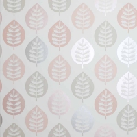Wilko  Arthouse Opera Amira Leaf Multi Wallpaper Blush