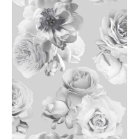 Wilko  Arthouse Floral Bloom Mono Wallpaper